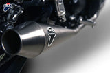Système D'Échappement Complet Sans Homologation Acoustique Conical Acier Inox - Termignoni Compatible Avec Triumph Street Twin (2016-2020)