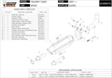 Catalytic Exhaust Tip With Sound Certification Suono Steel Black Carbon - Mivv Compatible With Triumph Tiger 1050 (2007-2012)