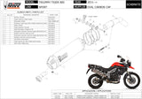 Système D'Échappement Homologué Au Niveau Sonore Oval Titanium Carbon - Mivv Compatible Avec Triumph Tiger 800 (2011-2016)