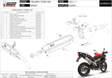 Système D'Échappement Homologué Au Niveau Sonore Suono Acier Carbon - Mivv Compatible Avec Triumph Tiger 800 (2011-2016)