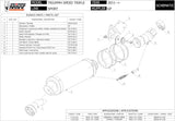 Système D'Échappement Homologué Au Niveau Sonore Gp Acier Noir - Mivv Compatible Avec Triumph Speed Triple (2011-2015)