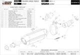 Système D'Échappement Homologué Au Niveau Sonore Suono Acier Noir Carbon - Mivv Compatible Avec Triumph Speed Triple (2011-2015)