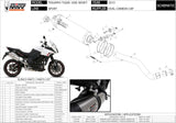 Non-Catalytic Exhaust Tip With Sound Certification Oval Carbon Carbon - Mivv Compatible With Triumph Tiger 1050 Sport (2013-2016)