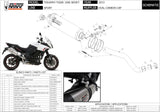 Système D'Échappement Catalytique Avec Homologation Acoustique Oval Carbon Carbon - Mivv Compatible Avec Triumph Tiger 1050 Sport (2013-2016)