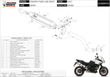 Système D'Échappement Non Catalysé Et Homologué Au Niveau Sonore Suono Acier Noir Carbon - Mivv Compatible Avec Triumph Tiger 1050 Sport (2013-2016)