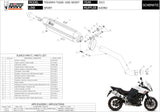 Non-Catalytic Exhaust Tip With Sound Certification Suono Steel Black Carbon - Mivv Compatible With Triumph Tiger 1050 Sport (2013-2016)