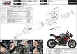 Système D'Échappement Homologué Au Niveau Sonore Gp Acier Noir - Mivv Compatible Avec Triumph Speed Triple (2016-2017)