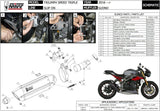 Système D'Échappement Homologué Au Niveau Sonore Suono Acier Noir Carbon - Mivv Compatible Avec Triumph Speed Triple (2016-2017)
