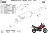 Système D'Échappement Homologué Au Niveau Sonore Speed Edge Acier Noir Carbon - Mivv Compatible Avec Triumph Tiger 900 - Gt - Pro (2021-2024)
