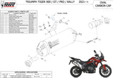 Exhaust Tip With Noise Certification Oval Titanium - Mivv Compatible With Triumph Tiger 900 - Gt - Pro (2021-2024)
