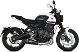 Système D'Échappement Complet Sans Catalyseur Et Homologué Au Niveau Sonore Delta Race Acier Noir Carbon - Mivv Compatible Avec Triumph Trident 660 (2021-2024)