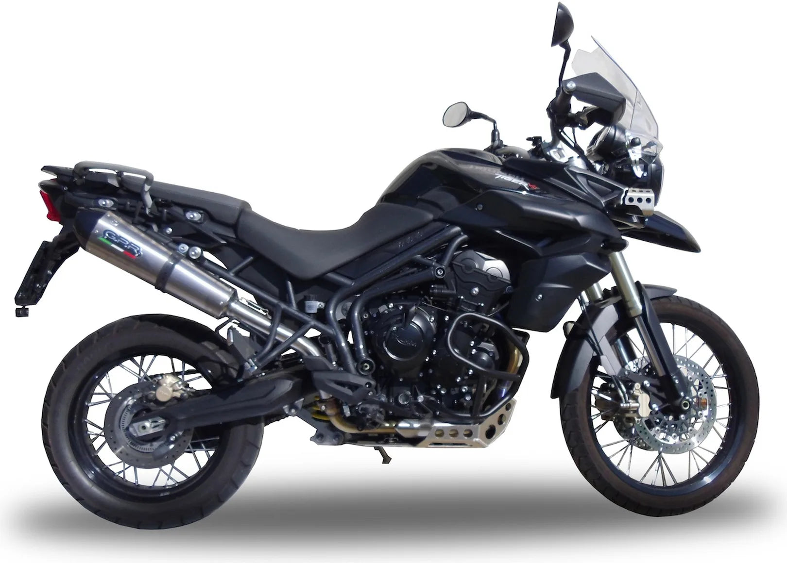 Système D'Échappement Homologué Au Niveau Sonore Gpe Anniversary Titanium - Gpr Compatible Avec Triumph Tiger 800 - Xr - Xc - Xrx - Xcx - Xrt - Xca (2011-2016)