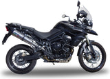 Exhaust Tip With Noise Certification Gpe Anniversary Titanium - Gpr Compatible With Triumph Tiger 800 - Xr - Xc - Xrx - Xcx - Xrt - Xca (2011-2016)