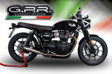 Dual Exhaust System With Sound Certification Vintacone Stainless Steel - Gpr Compatible With Triumph Street Twin 900 (2015-2019)