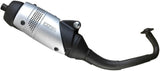 Complete Catalytic Exhaust System With Sound Certification Touring Stainless Steel - Leovince Compatible With Kymco Super 9 50 Air (2004)