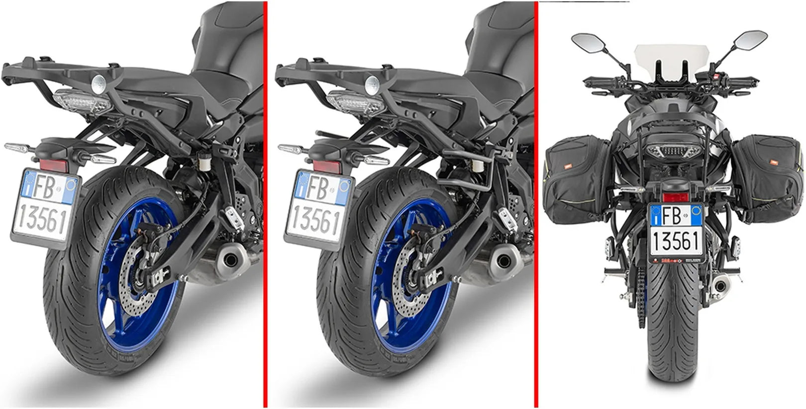 Sacoches Cavalières Noir 60 Lt Nylon - Givi Compatible Avec Yamaha Tracer 7 - Gt (2020-2024)