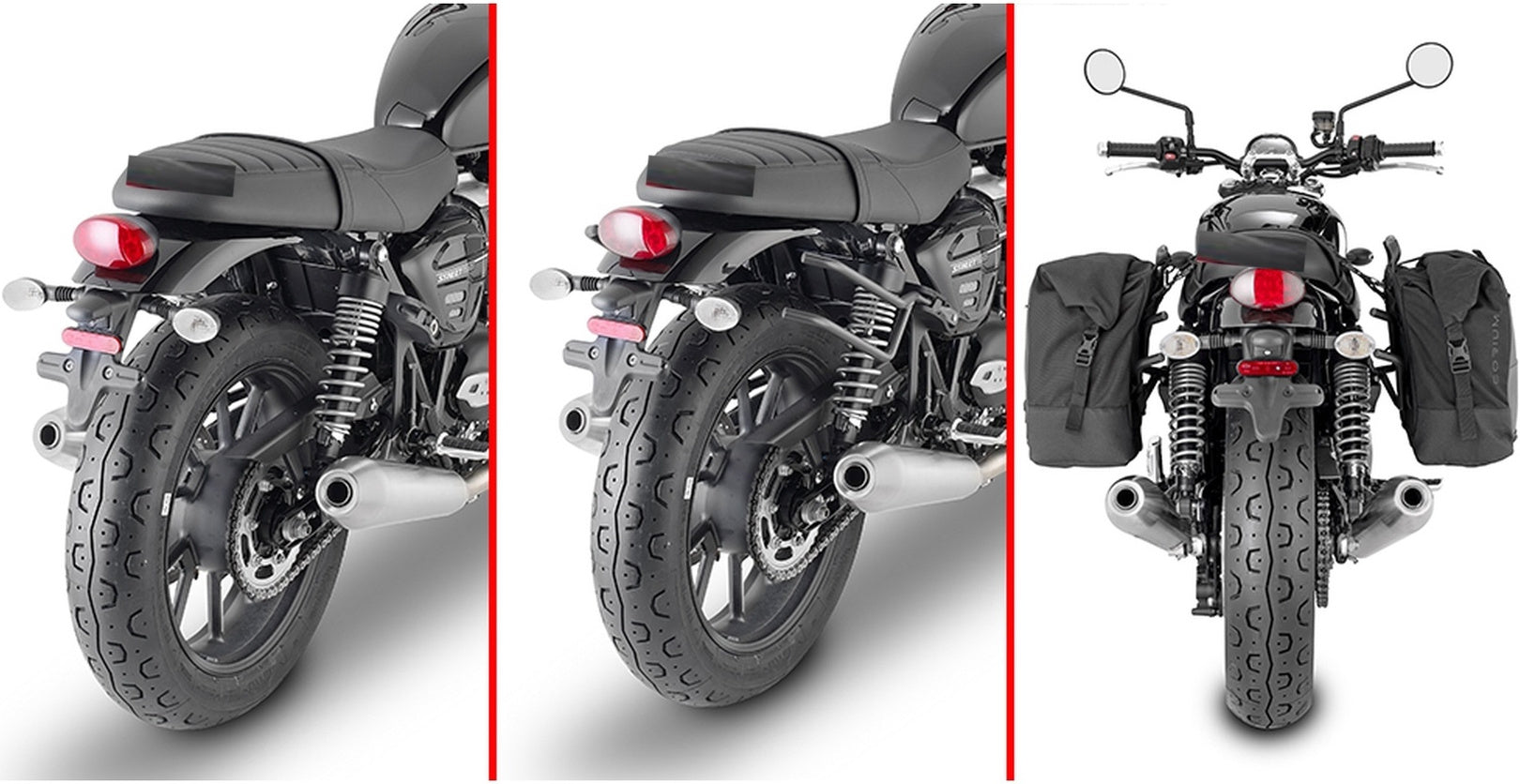 Black Side Bags - 60 Lt Nylon - Givi Compatible With Triumph Street Twin 900 (2016-2022)