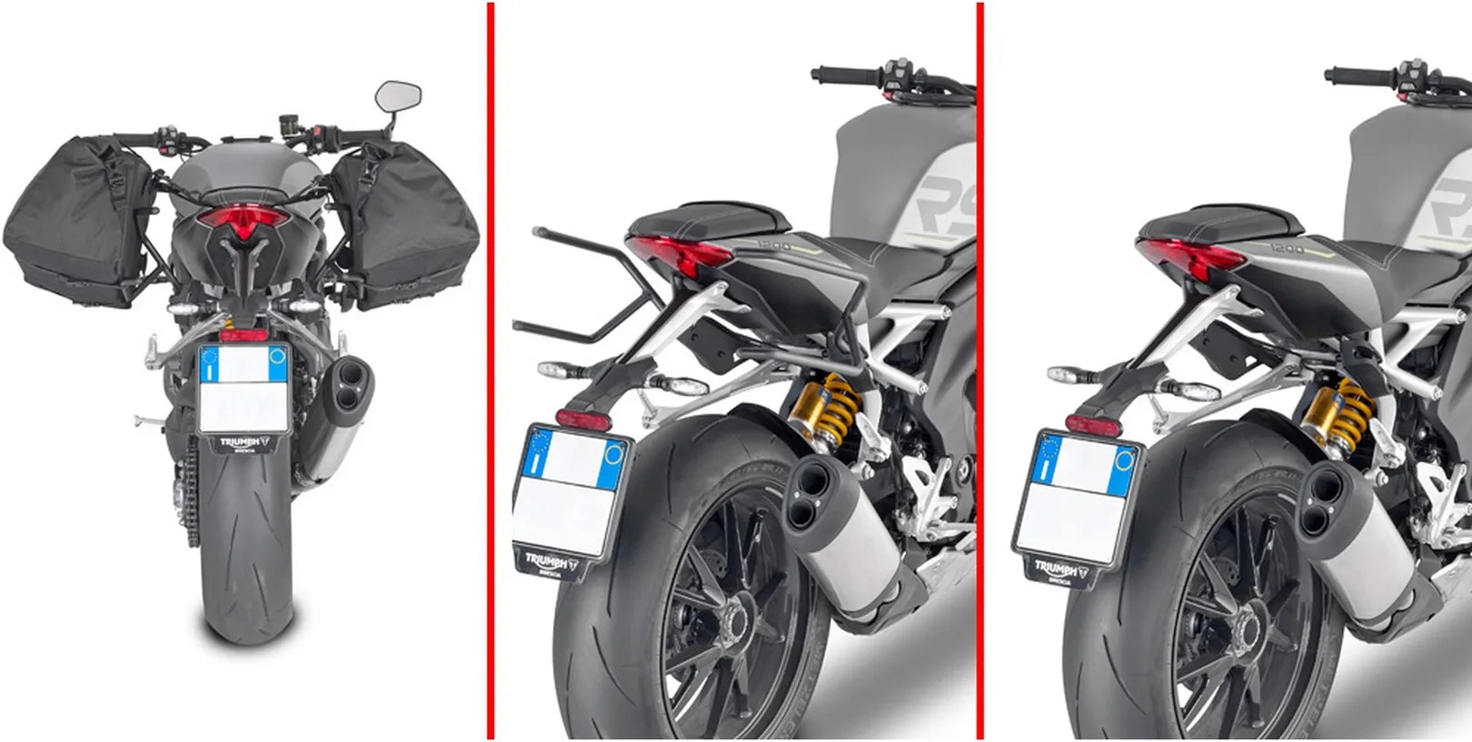 Sacoches Cavalières Noir 60 Lt Nylon - Givi Compatible Avec Triumph Speed Triple 1200 Rs (2021-2024)
