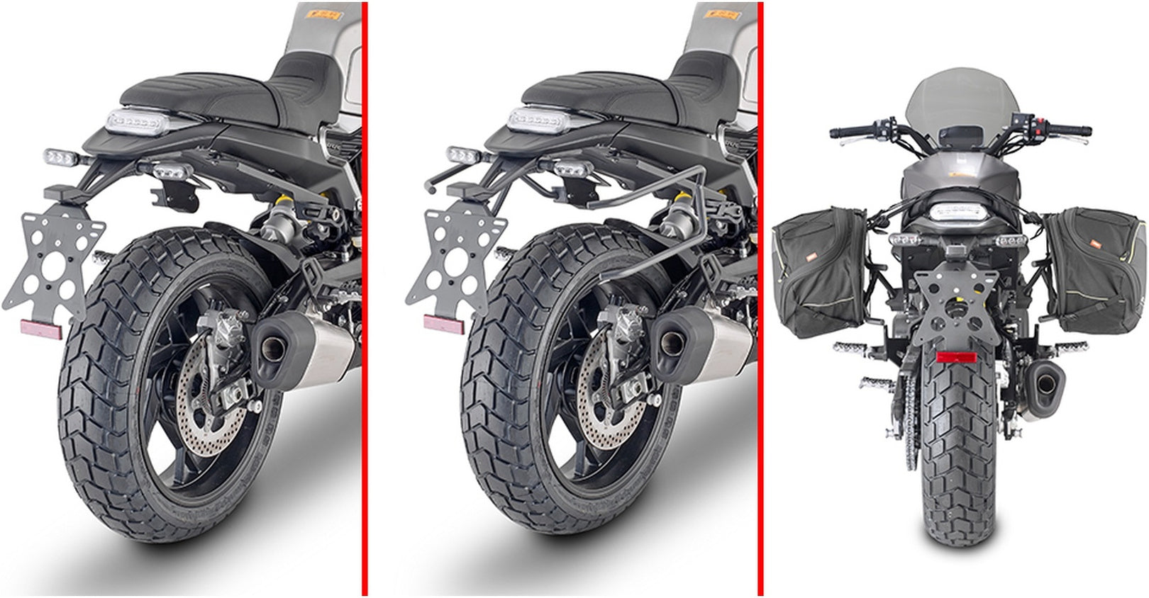 Corium Black Side Bags - 32 Lt Corium Nylon - Givi Compatible With Benelli Leoncino 800 (2022-2024)