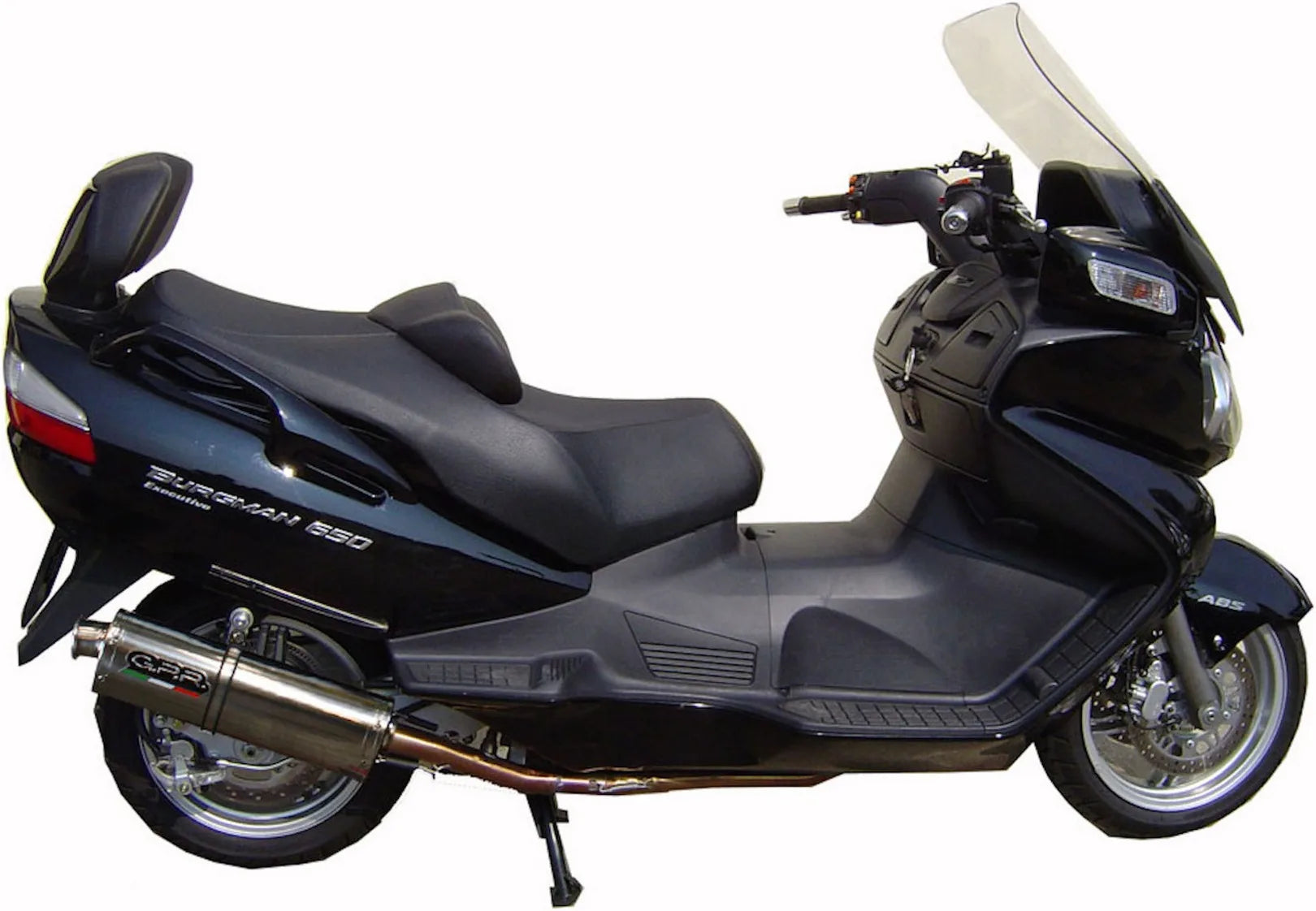 Système D'Échappement Complet Avec Catalyseur Et Homologation Acoustique Trioval Acier - Gpr Compatible Avec Suzuki An 650 Burgman (2002-2012)
