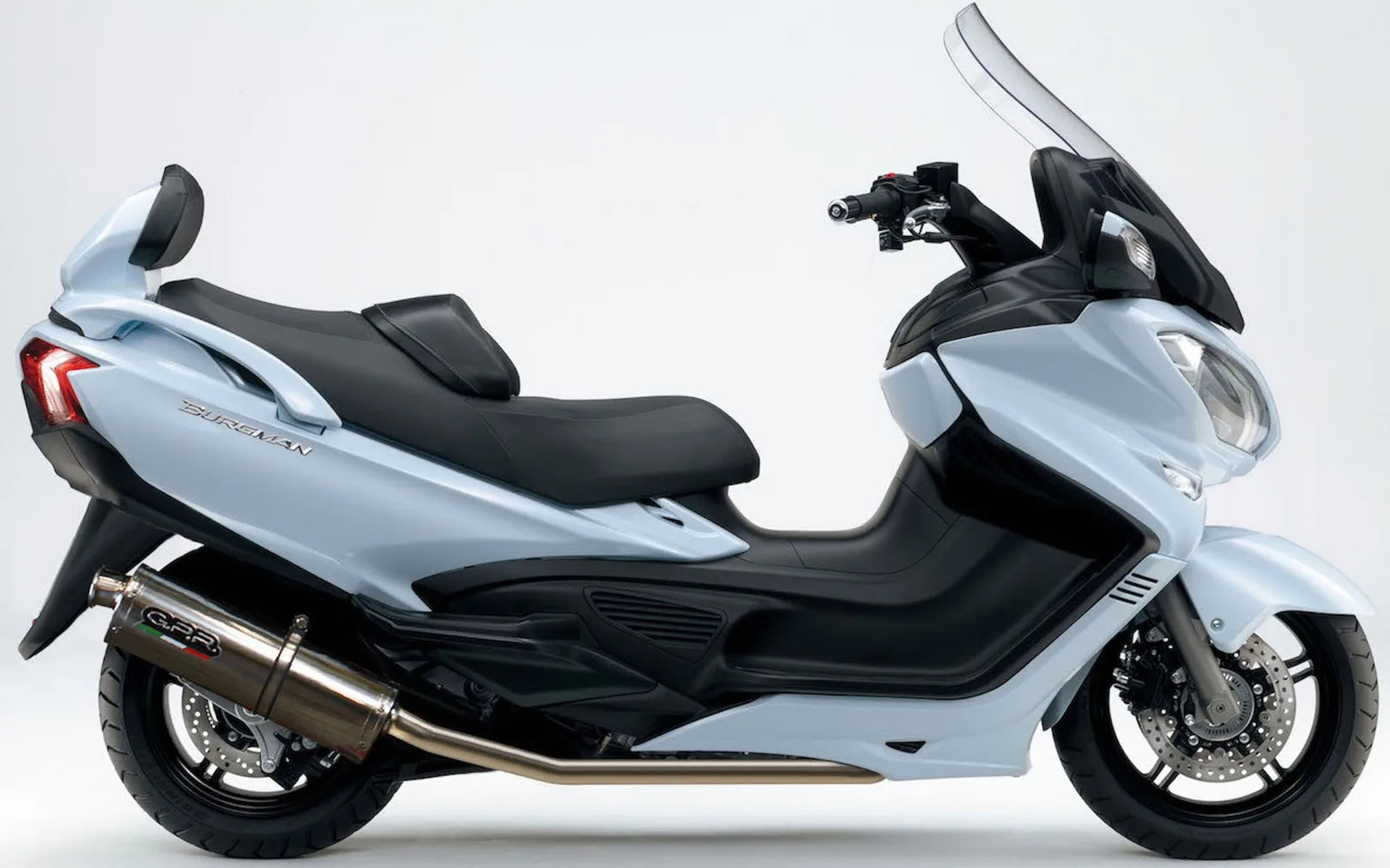 Système D'Échappement Complet Avec Catalyseur Et Homologation Acoustique Trioval Acier - Gpr Compatible Avec Suzuki An 650 Burgman (2013-2016)