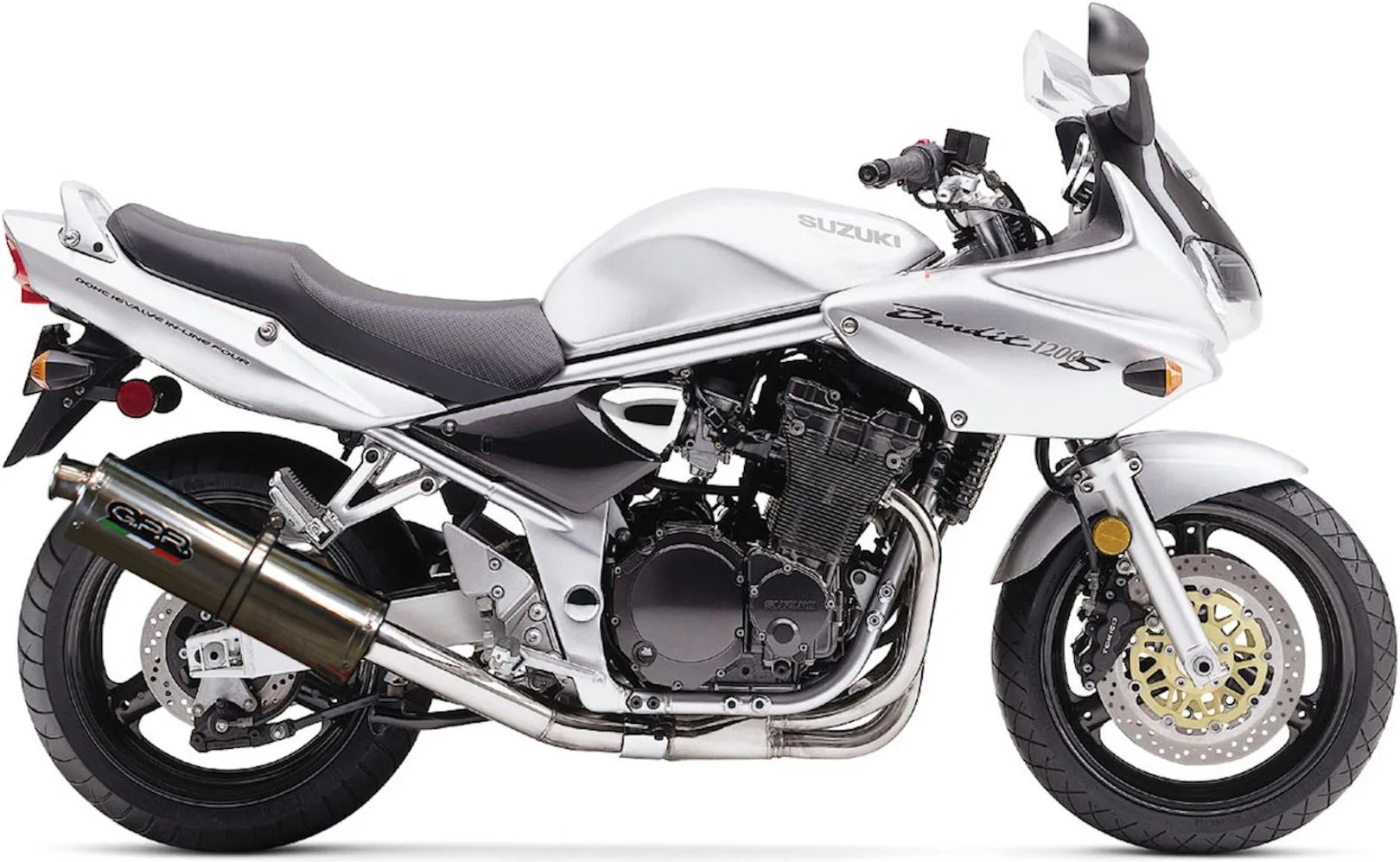 Système D'Échappement Catalytique Avec Homologation Acoustique Trioval Acier - Gpr Compatible Avec Suzuki Gsf 1200 Bandit - S (2005-2006)