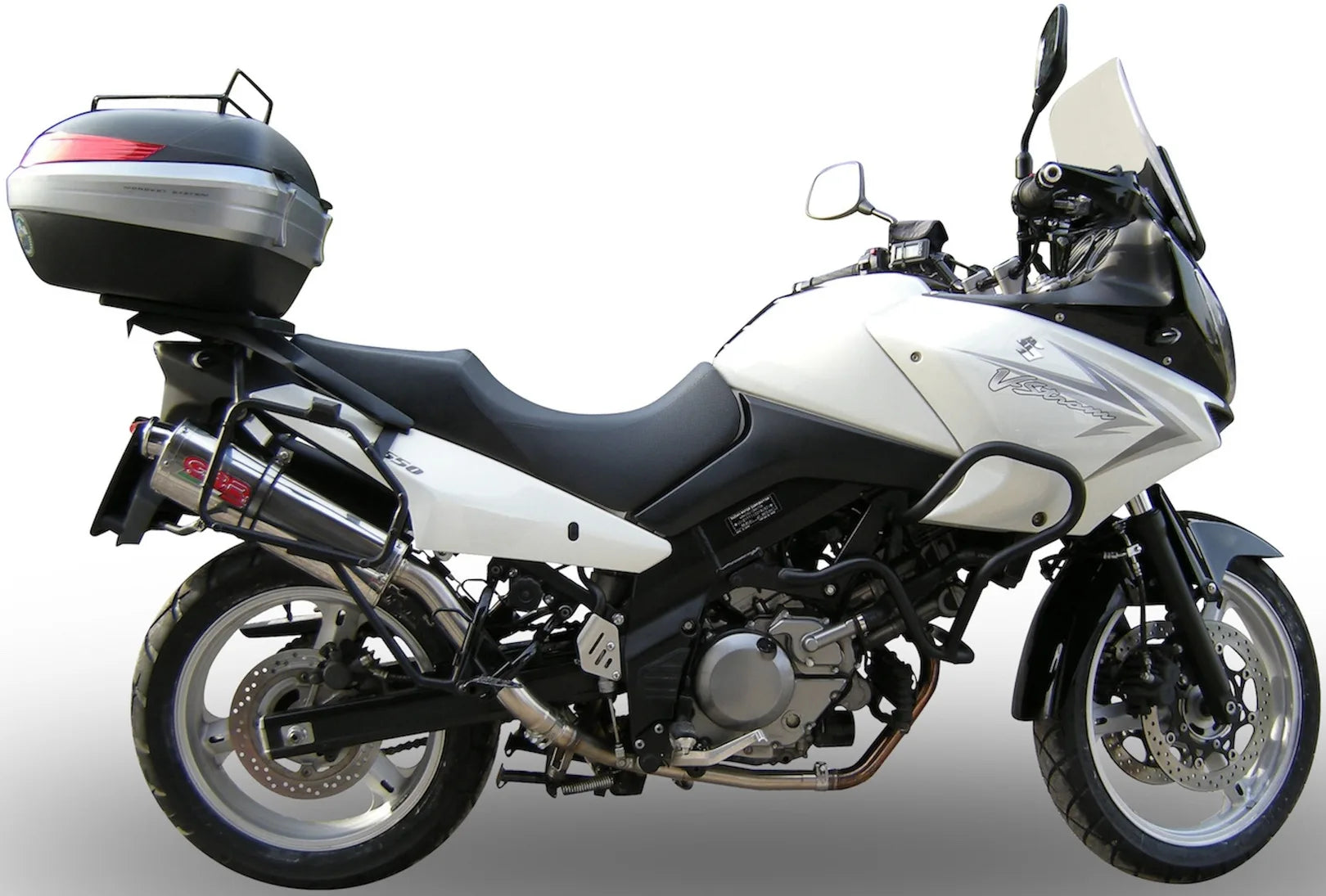 Système D'Échappement Catalytique Avec Homologation Acoustique Trioval Acier - Gpr Compatible Avec Suzuki V-Strom Dl 650 (2004-2011)