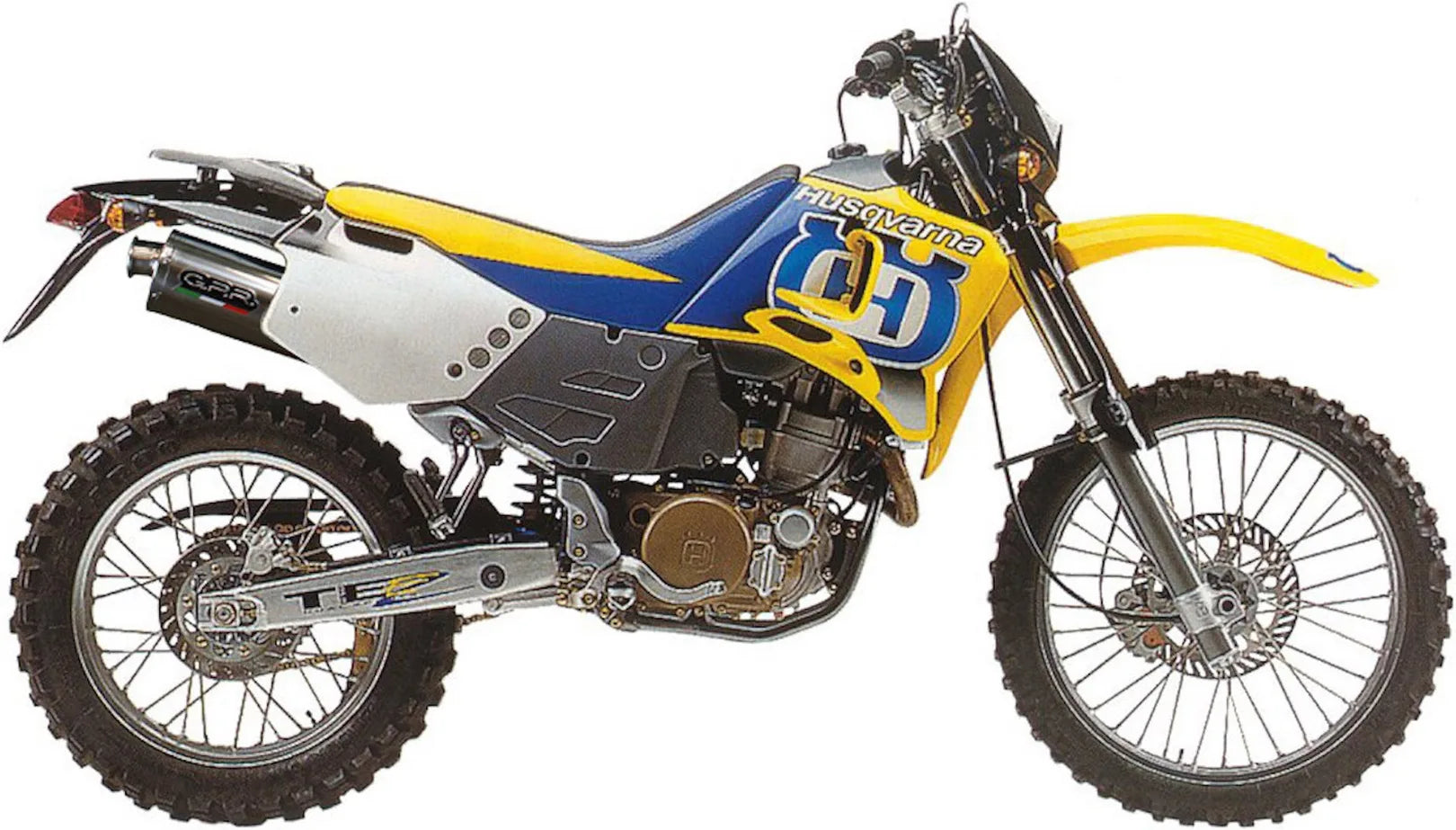 Système D'Échappement Homologué Au Niveau Sonore Trioval Acier - Gpr Compatible Avec Husqvarna Te 410 E - Sms (2000-2004)