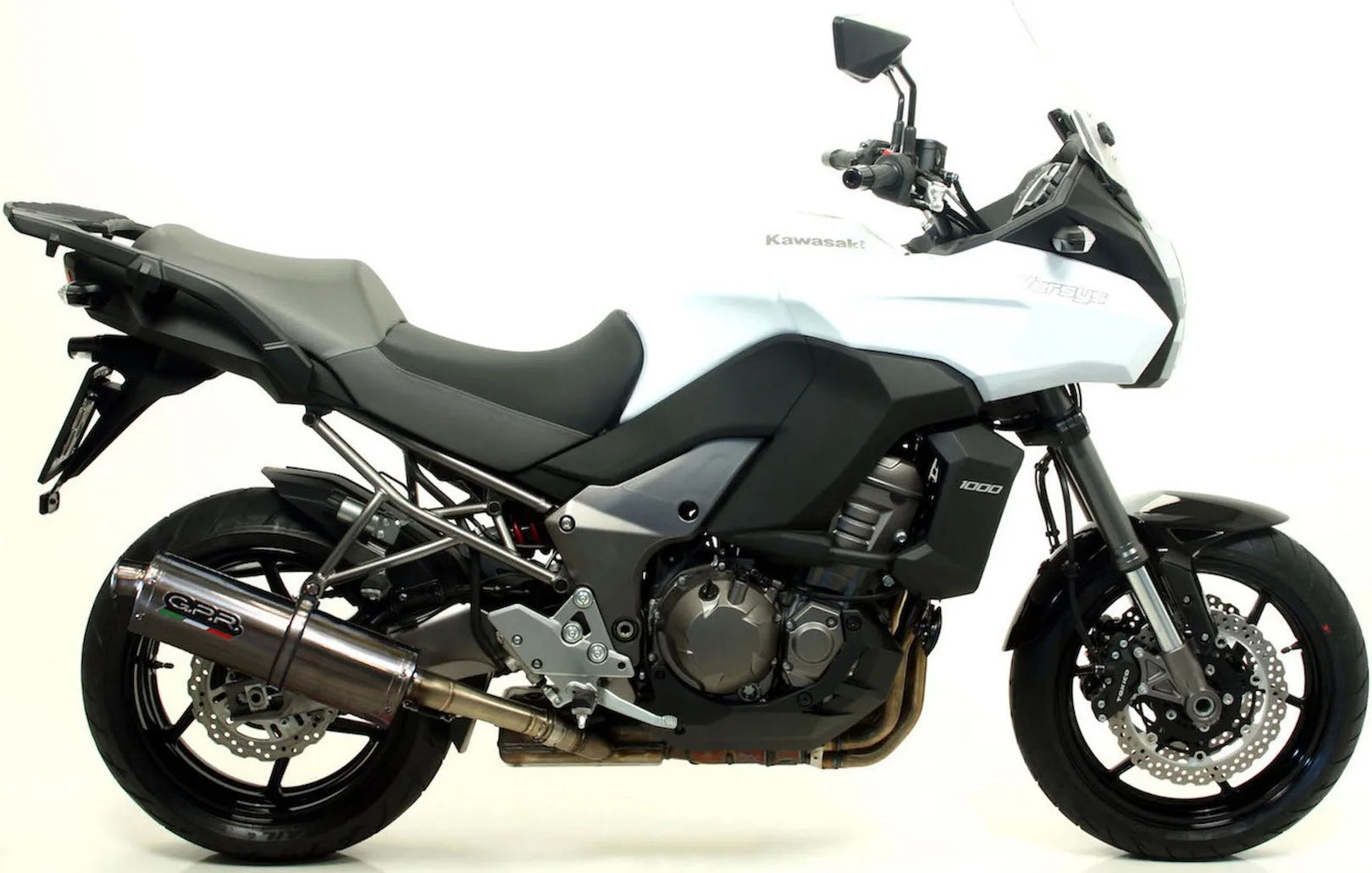 Système D'Échappement Homologué Au Niveau Sonore Trioval Acier - Gpr Compatible Avec Kawasaki Versys 1000 Ie (2011-2013)
