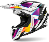 Casque Off-Road Pour Moto Airoh Twist 3 - Tw3R38 Thermoplastic Hrt Gloss Rainbow Taille L