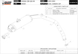Système D'Échappement Homologué Au Niveau Sonore Oval Carbon Carbon - Mivv Compatible Avec Honda Cbr 600 Rr (2003-2004)