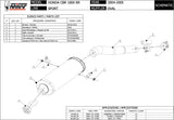 Système D'Échappement Homologué Au Niveau Sonore Oval Acier - Mivv Compatible Avec Honda Cbr 1000 Rr (2004-2005)