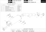 Système D'Échappement Homologué Au Niveau Sonore Oval Carbon Carbon - Mivv Compatible Avec Honda Cbr 1000 Rr (2006-2007)