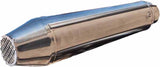 Exhaust Tip With Noise Certification Ultracone Cafe Racer Stainless Steel - Gpr Compatible With Triumph Bonneville T120 (1959-1975)