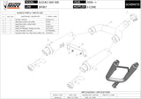 Double Sortie D'Échappement Non Catalysée Avec Homologation Acoustique X-Cone Acier - Mivv Compatible Avec Suzuki Gsr 600 (2006-2010)