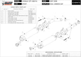 Dual Non-Catalytic Exhaust System With Sound Certification Oval Carbon Carbon - Mivv Compatible With Yamaha Yzf 1000 R1 (2007-2008)