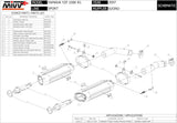 Double Sortie D'Échappement Non Catalysée Avec Homologation Acoustique Suono Acier Noir Carbon - Mivv Compatible Avec Yamaha Yzf 1000 R1 (2007-2008)
