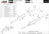 Double Sortie D'Échappement Homologuée Au Niveau Sonore Suono Acier Noir Carbon - Mivv Compatible Avec Yamaha Yzf 1000 R1 (2009-2014)