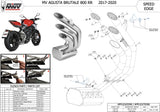 Système D'Échappement Homologué Au Niveau Sonore Speed Edge Acier Noir Carbon - Mivv Compatible Avec Mv Agusta Brutale 800 Rr (2017-2024)
