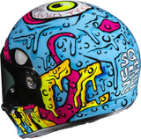 Casque Intégral Pour Moto Hjc V10 Advanced Fiberglass Composite Mc28 Squeeze Taille 10 Xl