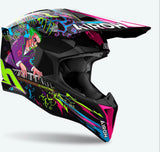 Casque Off-Road Pour Moto Airoh Wraaap - Wram17 Thermoplastic Hrt Gloss Music Taille Xl