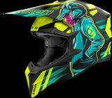 Casque Off-Road Pour Moto Airoh Wraaap - Wrc31 Thermoplastic Hrt Jaune Mat Cyber Taille Xxl
