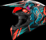 Casque Off-Road Pour Moto Airoh Wraaap - Wrc32 Thermoplastic Hrt Orange Gloss Cyber Taille S
