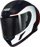 Casque Intégral Speeding Pour Moto Nolan X-804 Rs Ultra Carbon Carbon / Blanc / Rouge Asso Di Picche 343 Taille M