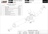 Système D'Échappement Homologué Au Niveau Sonore Oval Carbon - Mivv Compatible Avec Yamaha Yzf 1000 R1 (1998-2001)