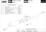 Système D'Échappement Homologué Au Niveau Sonore Gp Carbon - Mivv Compatible Avec Yamaha Yzf 600 R6 (1999-2002)
