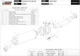 Système D'Échappement Homologué Au Niveau Sonore Oval Acier - Mivv Compatible Avec Yamaha Yzf 600 R6 (1999-2002)