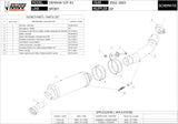 Système D'Échappement Homologué Au Niveau Sonore Gp Carbon - Mivv Compatible Avec Yamaha Yzf 1000 R1 (2002-2003)