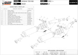 Double Sortie D'Échappement Non Catalysée Avec Homologation Acoustique Gp Carbon - Mivv Compatible Avec Yamaha Tdm 900 (2002-2014)