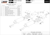 Dual Catalytic Exhaust Tips With Sound Certification Gp Steel Black - Mivv Compatible With Yamaha Tdm 900 (2002-2014)